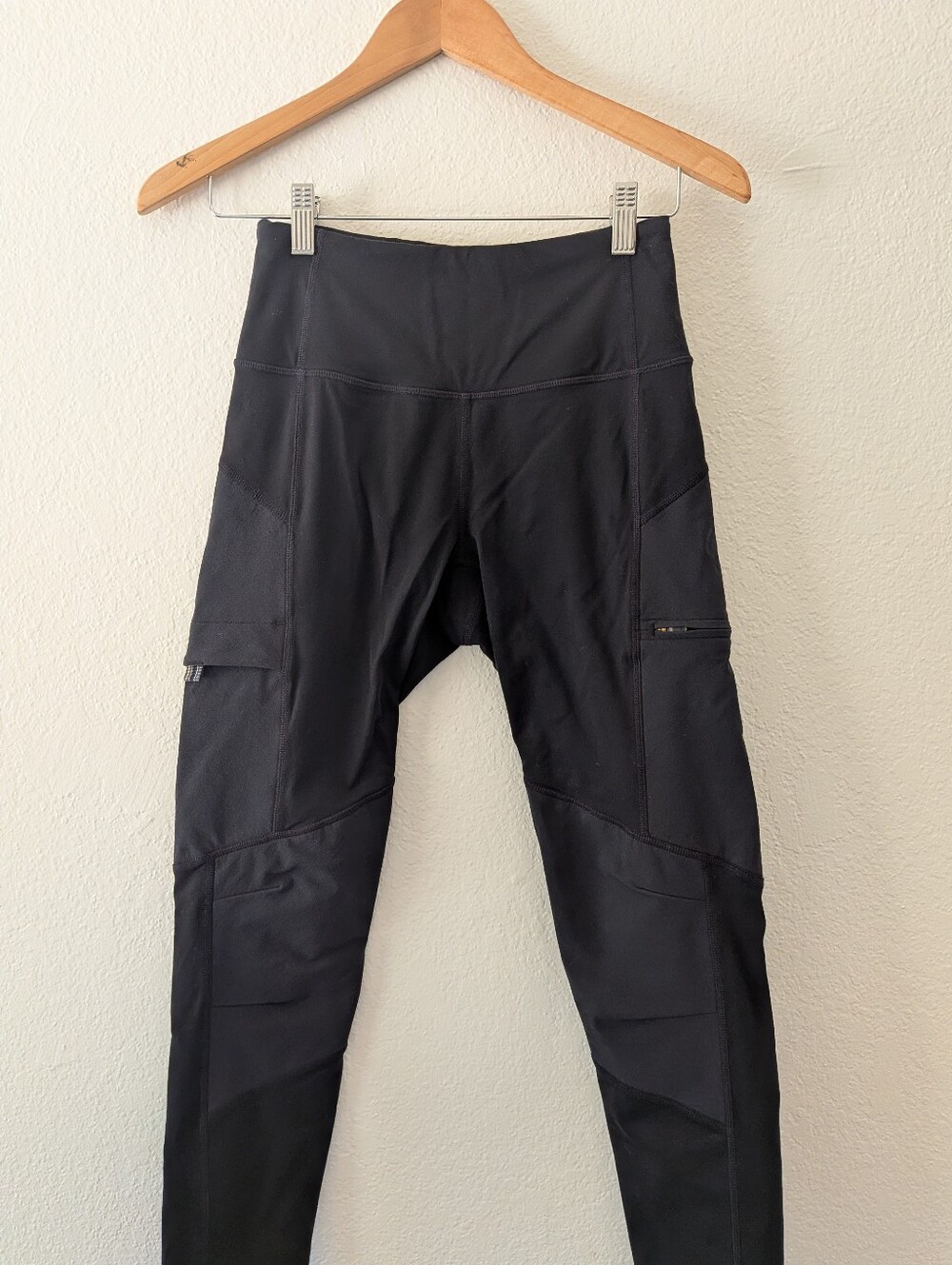 Prana Rockland Leggings Black Cargo Pocket Hiking Climbing Athletic Size S - Picture 3 of 9